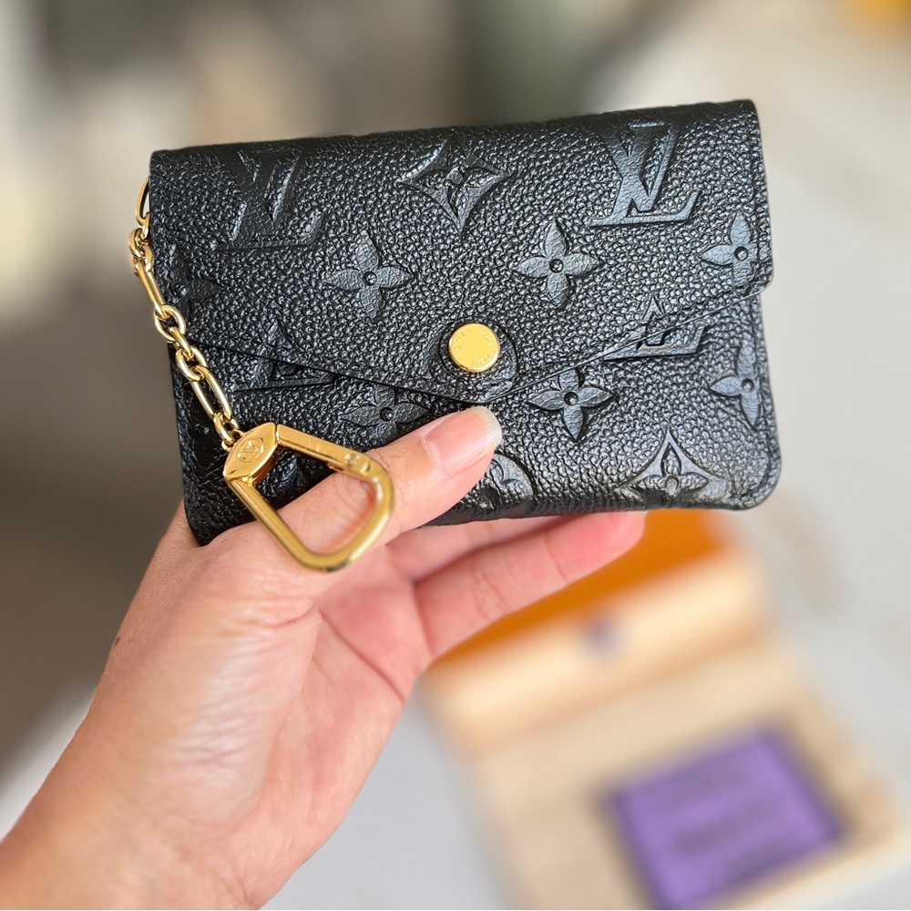 SOLD-Authentic Louis Vuitton Key Pouch Mng Empreinte Black - Picture 2 of 16